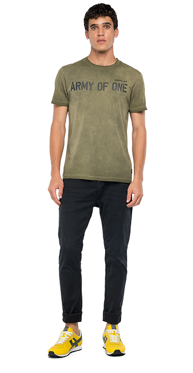 ガーメントダイコットンジャージーARMY Tシャツ 詳細画像